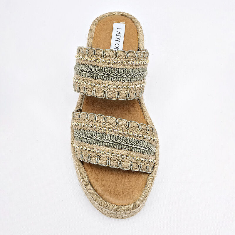 Lady One sandalia plataforma para mujer beige v... image number null