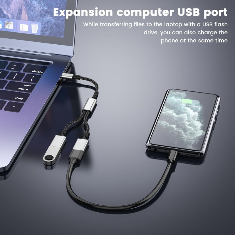 Adaptador Usb C A Usb Dual Mogood Para Macbook ... image number null