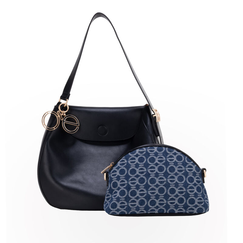 Bolsa Hobo Grande   Con Charm De Monograma Colo... image number null