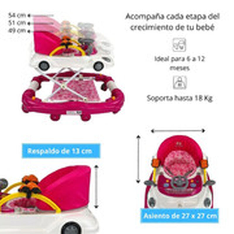 Andadera Semi Lujo Para Beb&eacute; Mecedora Bocho Mod... image number null