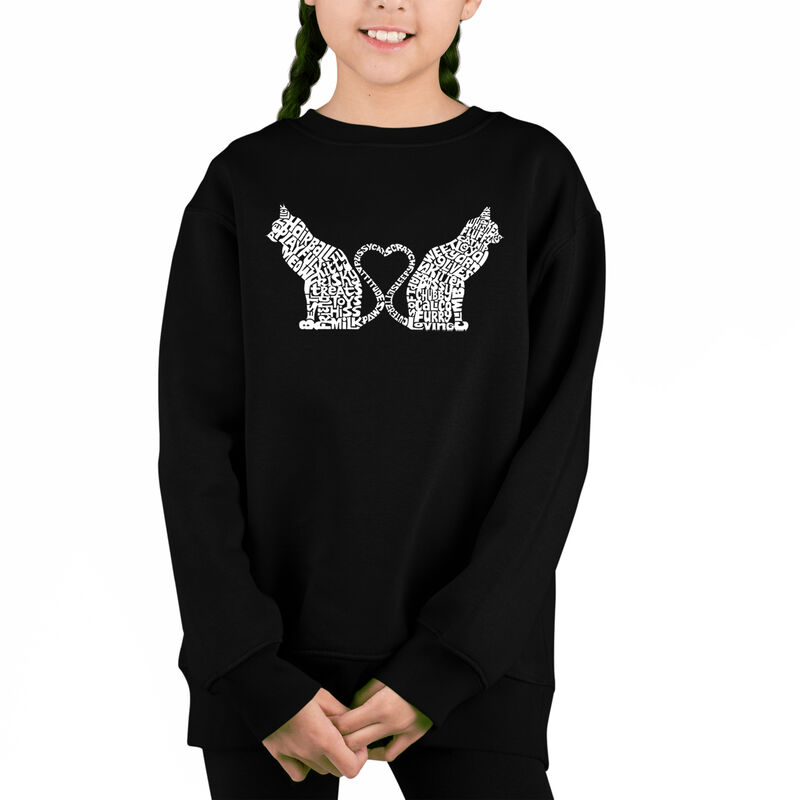 Sudadera De Cuello Redondo Word Art Para Ni&ntilde;a -... image number null