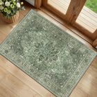 Alfombra De &Aacute;rea Releany 61 cm Verde/gris Lavable