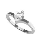 Anillo de Compromiso en Oro Blanco 14K con Circonia -  Talla:6.5/ M421-14W-CZ-65