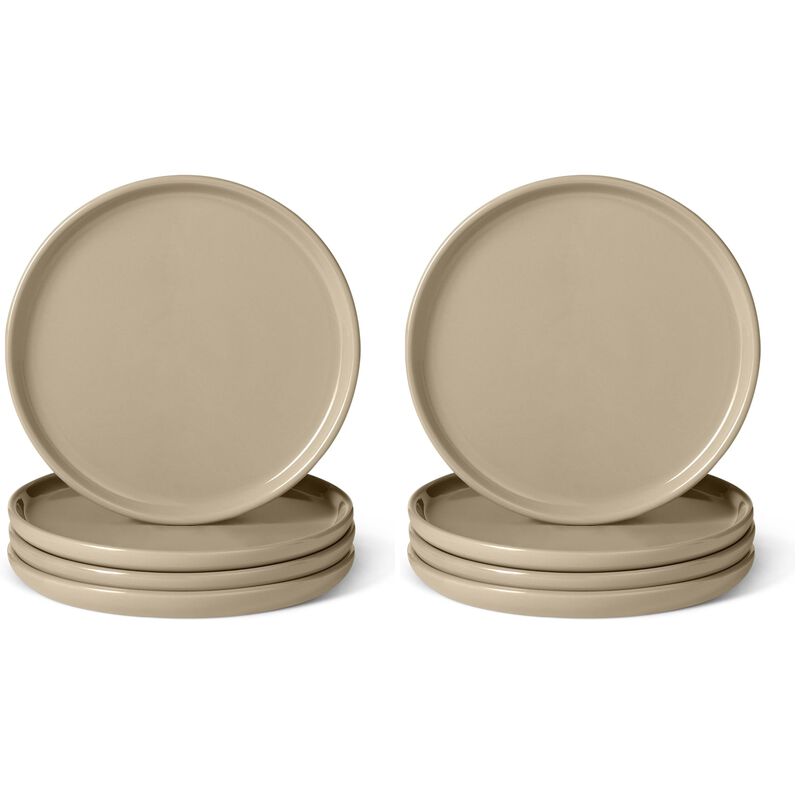 Platos para Aperitivos Amazon Basics 17 cm Gris... image number null
