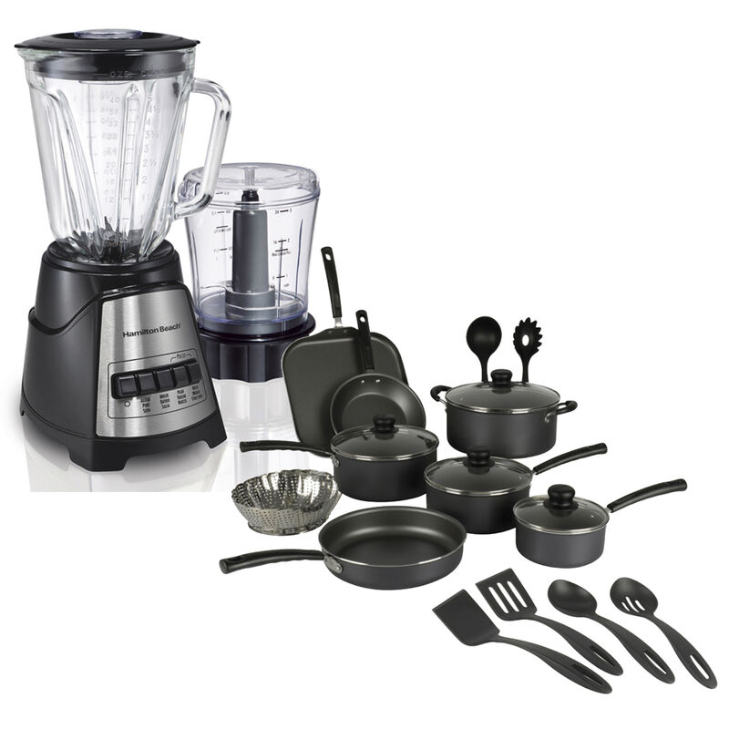 Kit Tramontina Primaware 18pz Negro + Licuadora... image number null