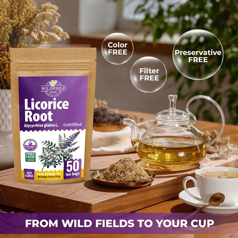 T&eacute; Wildfield Herbs De Ra&iacute;z De Regaliz &ndash; 50 Bols... image number null