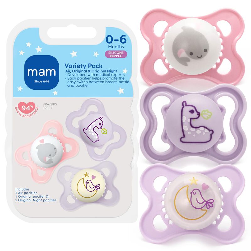 Chupete Mam 0-6 Meses Pack De 3, Silicona Libre... image number null