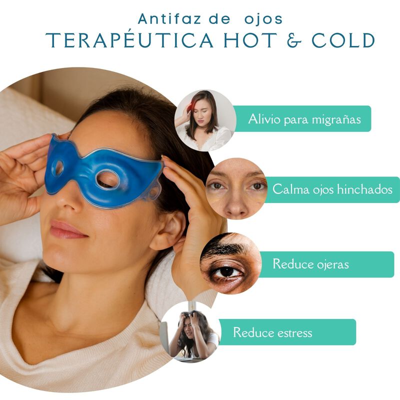 Antifaz de Gel Terapia Fr&iacute;o-Calor para Ojos | M... image number null