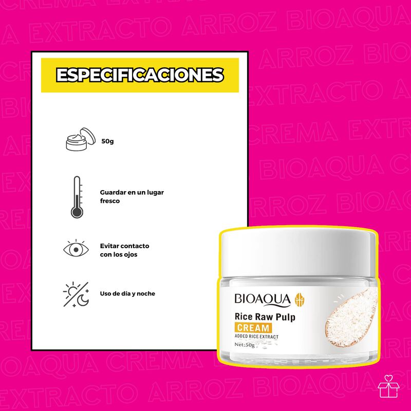 Set de 3 Cremas de Extracto Arroz Bioaqua &Aacute;cido... image number null