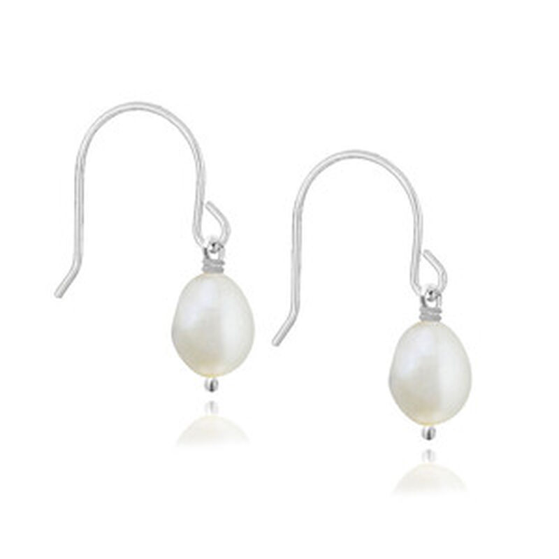 Aretes de Perla con Gancho De Plata image number null