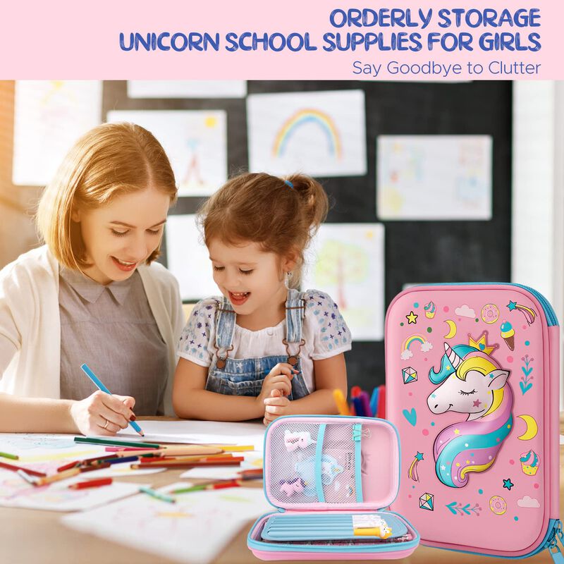 Estuche De L&aacute;pices Homicozy Unicornio 3d Eva Gr... image number null