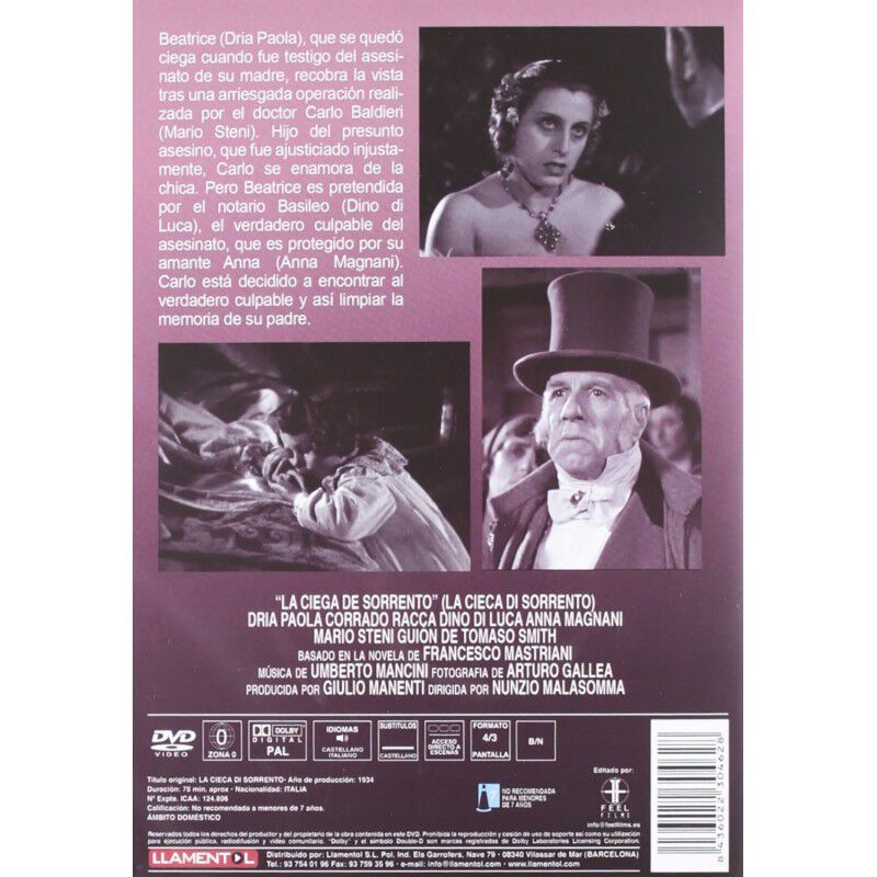 La Ciega De Sorrento [dvd] (1934) image number null