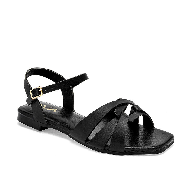 Dva sandalia piso para mujer negro cod 141519-E image number null