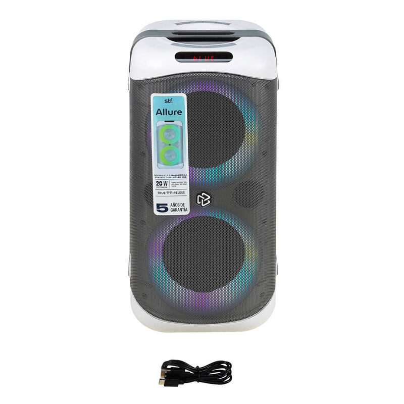 Stf Bocina Allure Port&aacute;til 20w Tws Rgb Blanco image number null