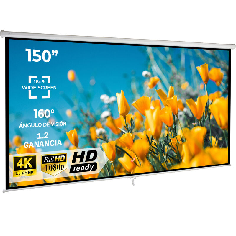Pantalla para Proyector Manual 150' Blackout 16... image number null