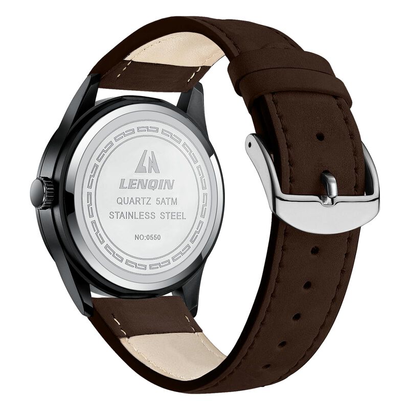 Reloj Ln Lenqin 38 mm Anal&oacute;gico De Cuarzo Con F... image number null