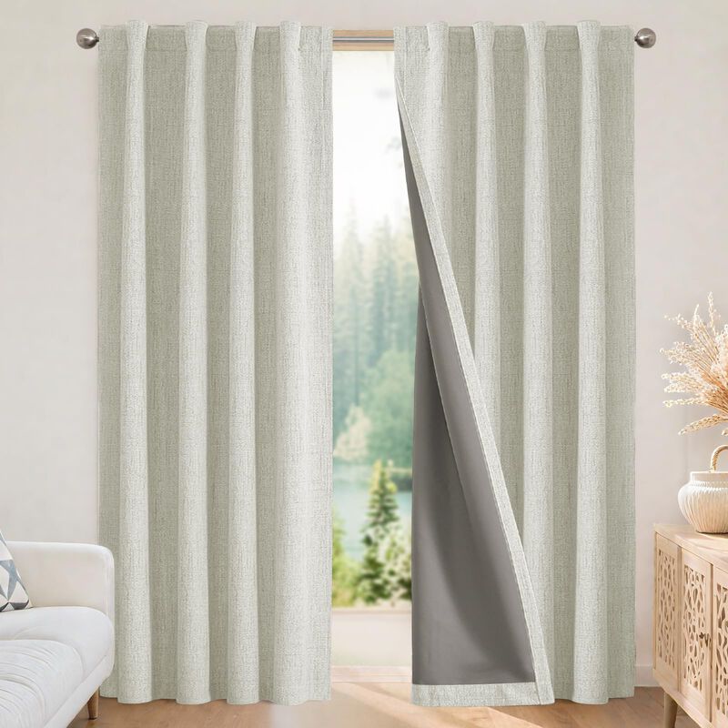 Cortinas Opacas Joydeco, 100% Bloqueadoras De L... image number null