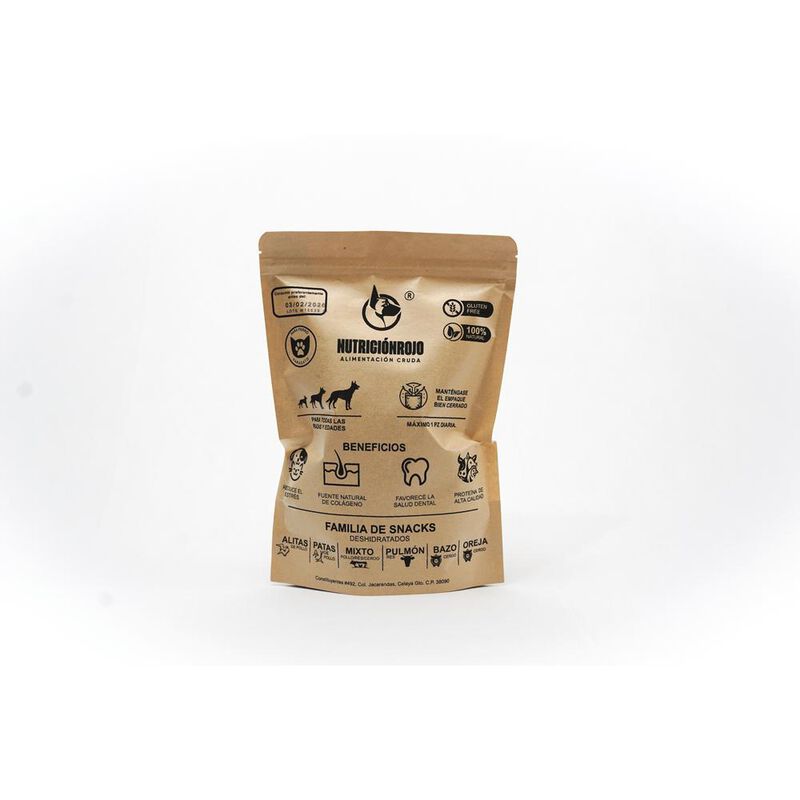 Nutrición Rojo,Snacks Para Perros,Pulmón de Res... image number null
