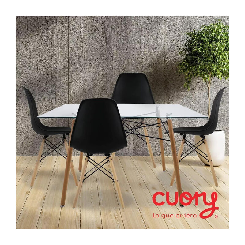 Silla De Comedor Eames Negro Cuory image number null