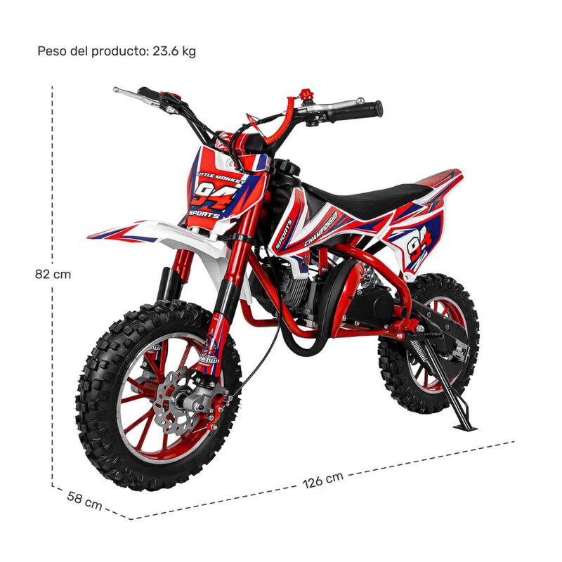 Moto Cross Pocket Montable Ni&ntilde;os Motor Gasolina... image number null