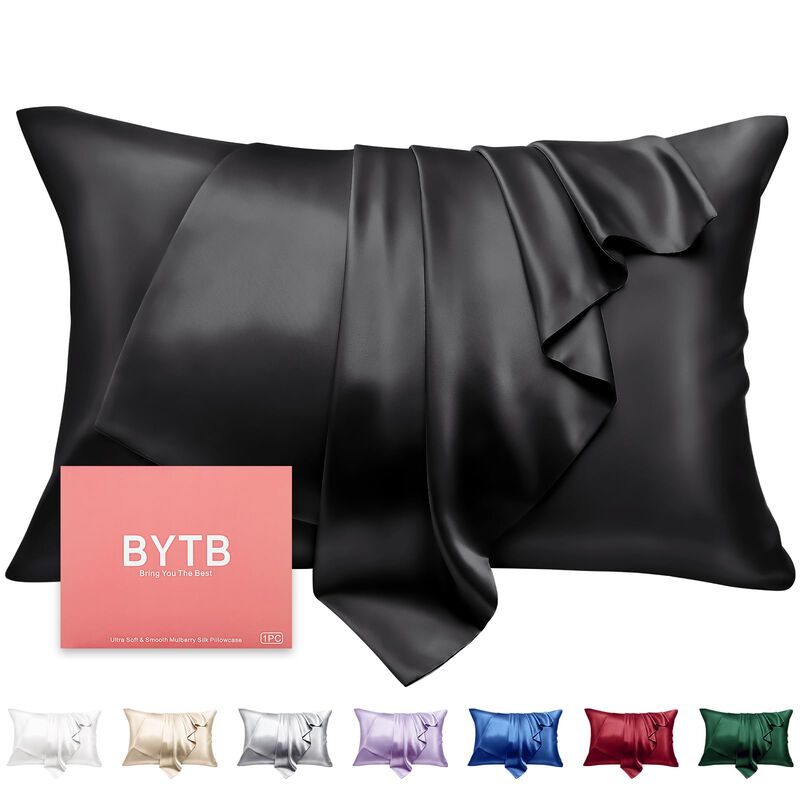 Funda De Almohada De Seda Btb 100% Seda De More... image number null