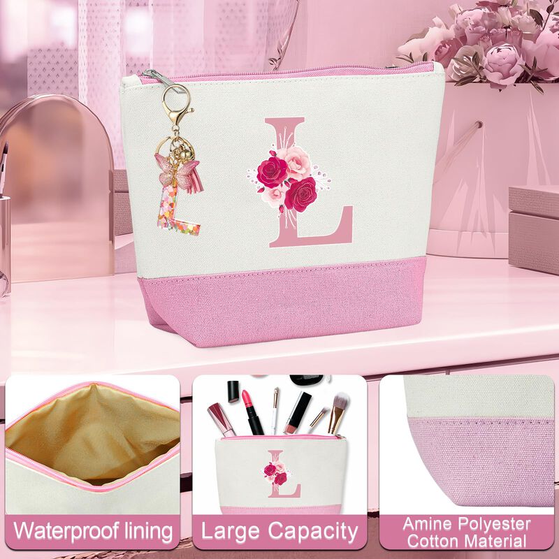 Bolso Tote Aiheart Con Inicial En Lona Y Bolsil... image number null
