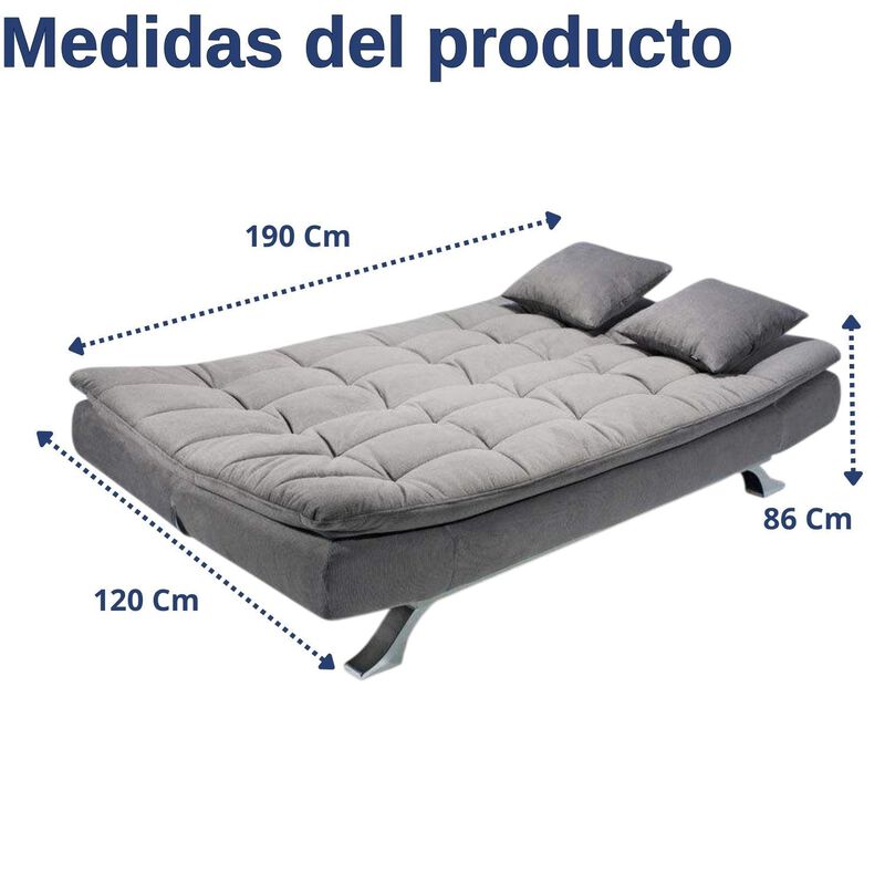 Sof&aacute; Cama 2 En 1 Con Estructura De Madera, Incl... image number null