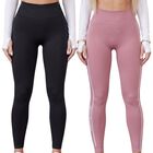 Set De 2 Leggings Push Up De Cintura Alta Lic-0211 Negro Y Rosa Ajuste Moldeador Y M&aacute;xima Comodidad Para Mujer