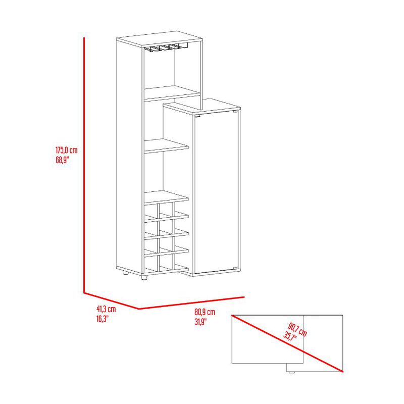 Bar Ozzy Wengue Y Milan Virtual Muebles image number null