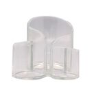 Organizador Transparente Circular con 3 Divisiones