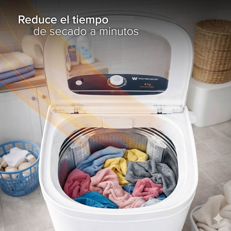 Secadora Centr&iacute;fuga  8 Kg White Westinghouse  T... image number null