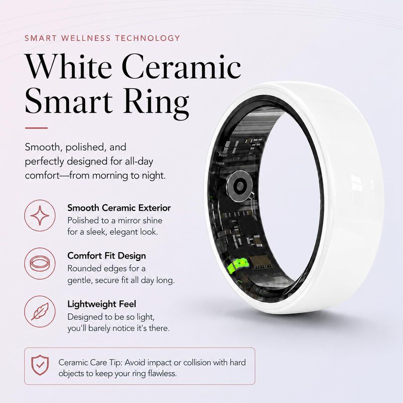 Anillo Inteligente Sqrutri Blanco Talla 10 - Mo... image number null