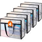 Bolsa de almacenamiento Lifewit 45 l transparente pack de 4 con cremallera
