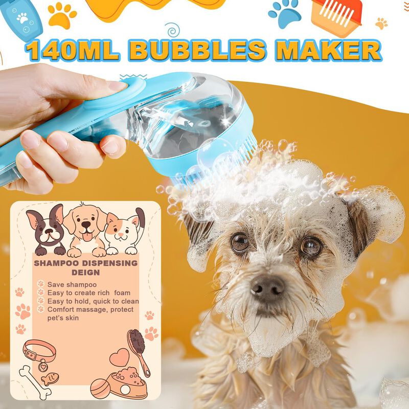 Cepillo De Ba&ntilde;o Para Perros Peehss 3 Pzas Con C... image number null