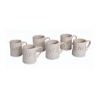 Juego De 6 Tazas De Espresso Imusa 85 ml Beige Caf&eacute;