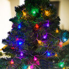 Serie tipo Esfera Luces LED Multicolor 40 focos, cable Transparente 8 Funciones 450cm