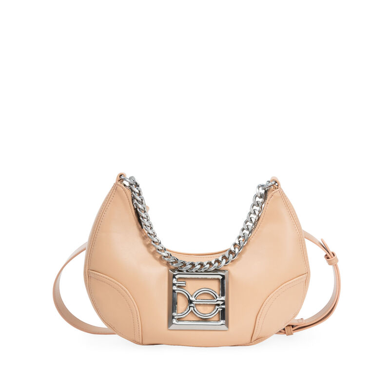 Bolsa Hobo Chica Cadena Chunky Color Nude image number null