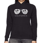 Sudadera Con Capucha Word Art Para Mujer - Lentes California - Negro