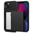Funda Spigen Slim Armor Cs Para Iphone 13 Con Ranura Para Tarjetas, Color Negro