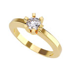 Anillo de Compromiso de 14K con Diamante de Laboratorio 0.20 CT F VS1 Talla 10 ORO AMARILLO 14K &ndash; / M8-20-14Y-LG-10
