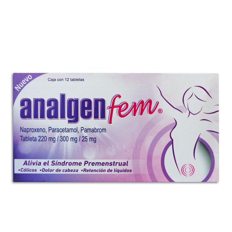 Analgen Fem 220/300/25 Mg Caja C/12 Tabletas image number null