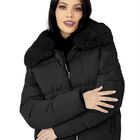 Chamarra Mujer Cuello Con Peluche Acolchada Negro Roosevelt A273
