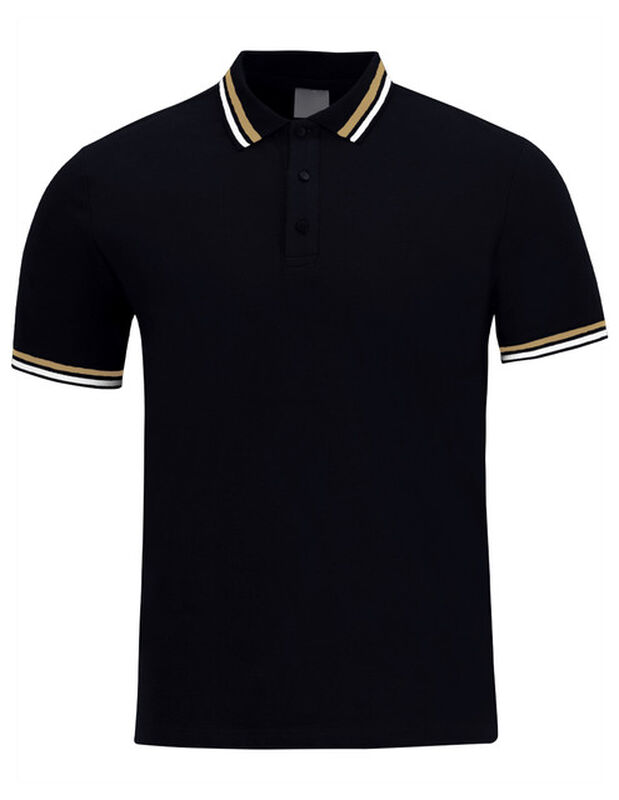 Playera Caballero Polo Cuello Abotonado Negro P... image number null