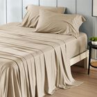 Juego De S&aacute;banas Bedsure King Size Cooling Rayon Bamboo Beige