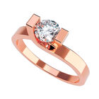 Anillo de Compromiso de 14K con Diamante de Laboratorio 0.70 CT F VS1 Talla 5 ORO ROSA 14K &ndash; / M32-70-14R-LG-5