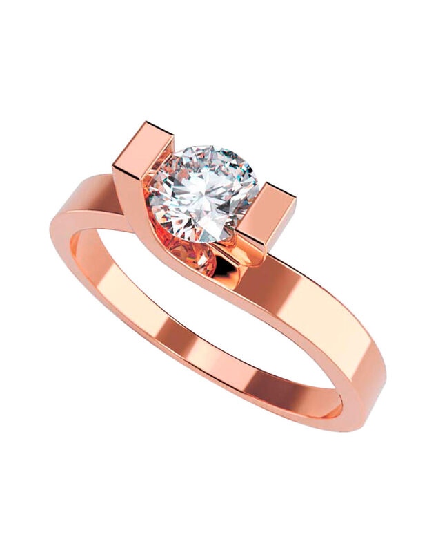 Anillo de Compromiso de 14K con Diamante de Lab... image number null