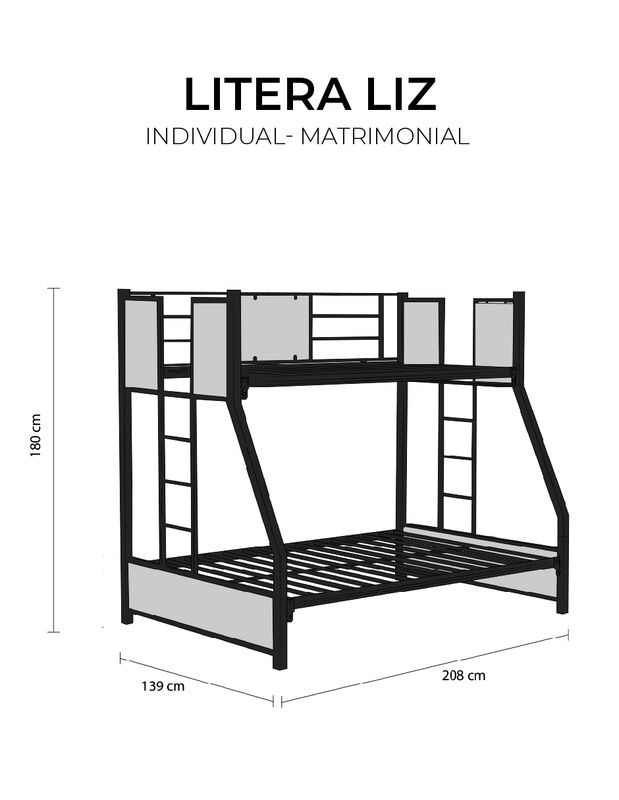Set  Rec&aacute;mara Rony Litera Doble+ 2 Colchones en... image number null