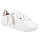 Moramora Tenis urbano para mujer blanco rosa plata BAJA