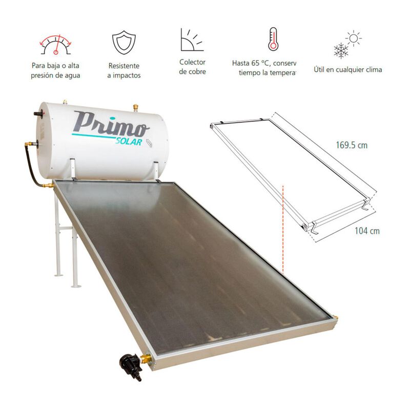 Calentador Solar Panel Plano 150 L image number null