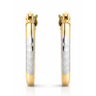 Arracadas Oro 10k Con Platinado 10 mm Cl&aacute;sicas | Bizzarro